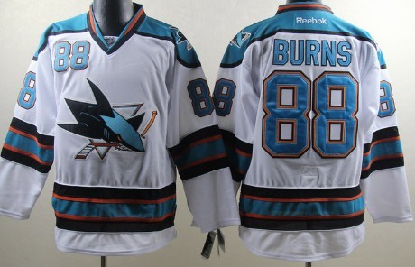 San Jose Sharks #88 Brent Burns White Jersey 