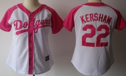 Los Angeles Dodgers #22 Clayton Kershaw 2012 Fashion Womens Athletic Jersey