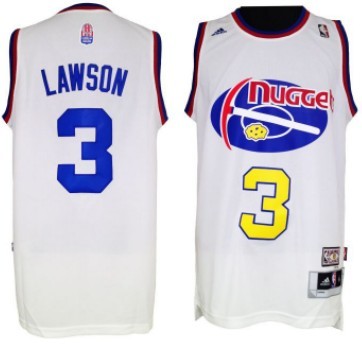 Denver Nuggets #3 Ty Lawson ABA Hardwood Classic Swingman White Jersey