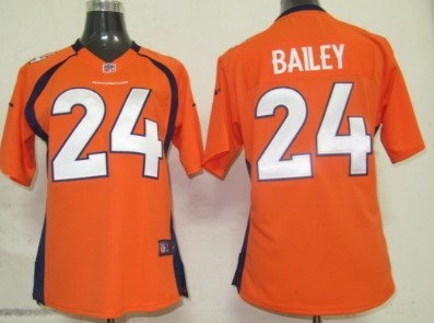 Nike Denver Broncos #24 Champ Bailey Orange Game Womens Jersey