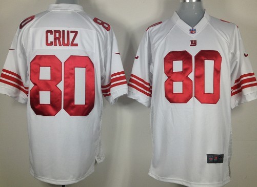 Nike New York Giants #80 Victor Cruz White Game Jersey 