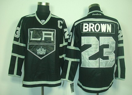 Los Angeles Kings #23 Dustin Brown Black Ice Jersey 