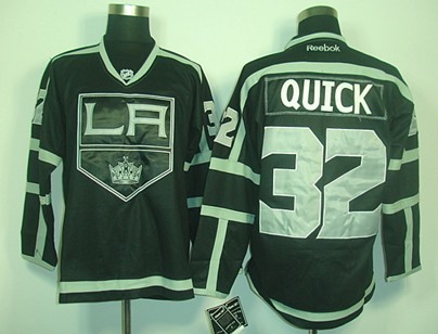 Los Angeles Kings #32 Jonathan Quick Black Ice Jersey 