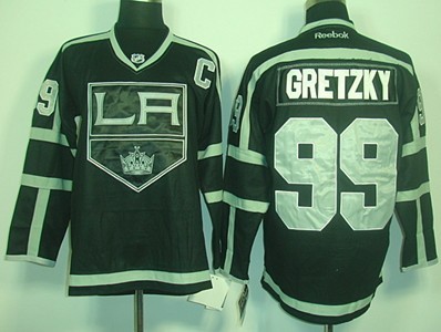 Los Angeles Kings #99 Wayne Gretzky Black Ice Jersey 