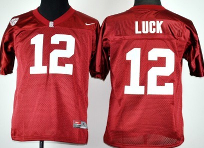 Stanford Cardinals #12 Andrew Luck Red Kids Jersey 