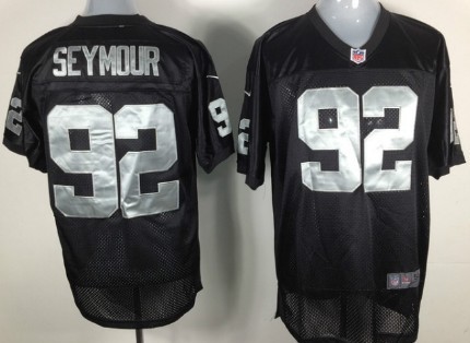 Nike Oakland Raiders #92 Richard Seymour Black Elite Jersey