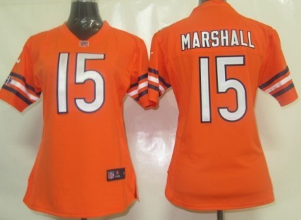 Nike Chicago Bears #15 Brandon Marshall Orange Game Womens Jersey