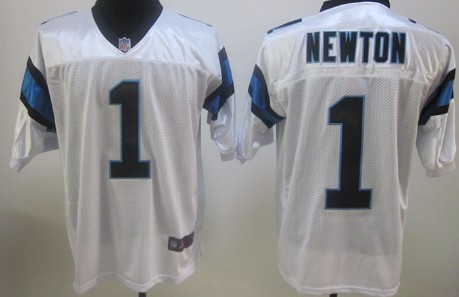 Nike Carolina Panthers #1 Cam Newton White Elite Jersey 