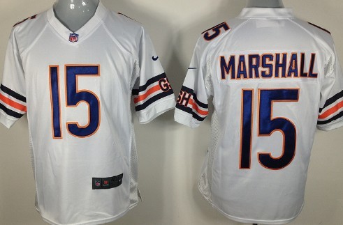 Nike Chicago Bears #15 Brandon Marshall White Game Jersey 