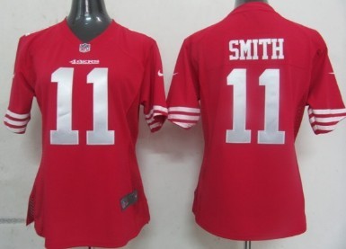 Nike San Francisco 49ers #11 Alex Smith Red Game Womens Jersey