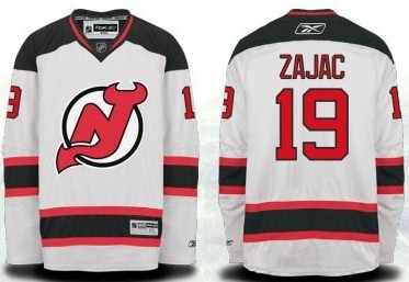 New Jersey Devils #19 Travis Zajac White Jersey 