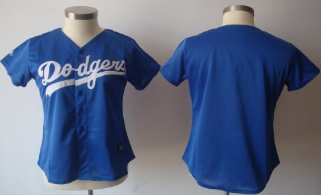 Los Angeles Dodgers Blank Blue Womens Jersey 