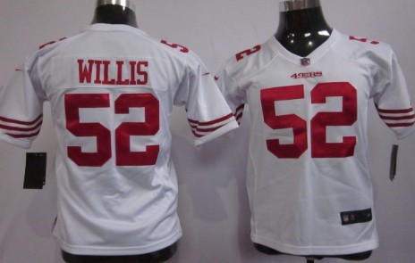 Nike San Francisco 49ers #52 Patrick Willis White Game Kids Jersey 