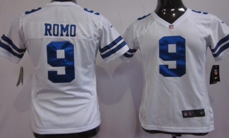 Nike Dallas Cowboys #9 Tony Romo White Game Womens Jersey