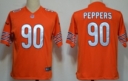 Nike Chicago Bears #90 Julius Peppers Orange Game Jersey