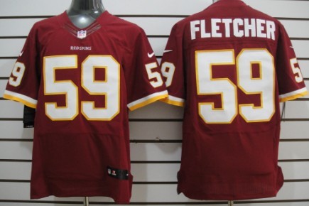 Nike Washington Redskins #59 London Fletcher Red Elite Jersey 