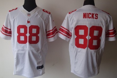 Nike New York Giants #88 Hakeem Nicks White Elite Jersey