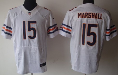 Nike Chicago Bears #15 Brandon Marshall White Elite Jersey 