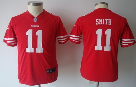 Nike San Francisco 49ers #11 Alex Smith Red Game Kids Jersey 