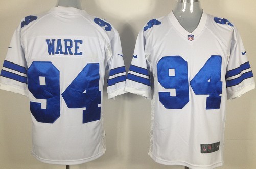 Nike Dallas Cowboys #94 DeMarcus Ware White Game Jersey 