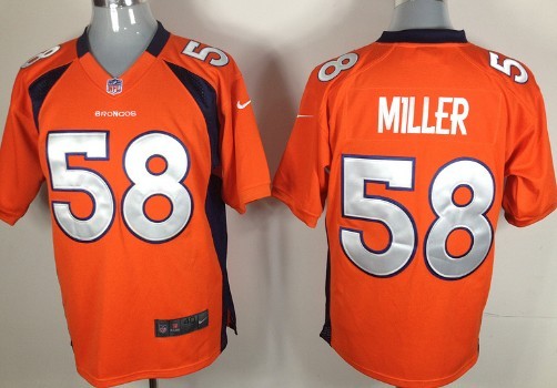 Nike Denver Broncos #58 Von Miller Orange Game Jersey 