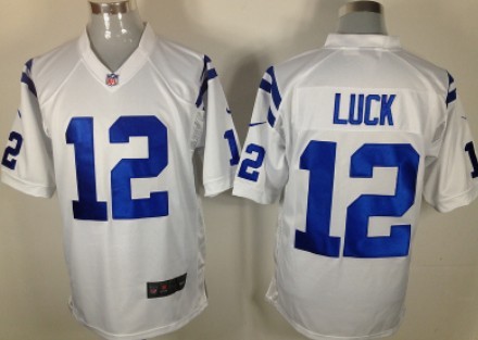 Nike Indianapolis Colts #12 Andrew Luck White Game Jersey 