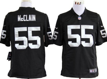 Nike Oakland Raiders #55 Rolando McClain Black Game Jersey 