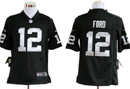 Nike Oakland Raiders #12 Jacoby Ford Black Game Jersey 