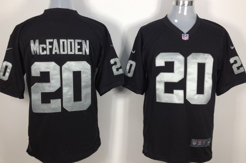 Nike Oakland Raiders #20 Darren McFadden Black Game Jersey 