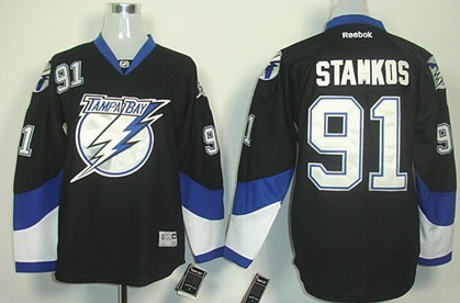 Tampa Bay Lightning #91 Steven Stamkos Black Kids Jersey