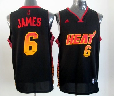 Miami Heat #6 LeBron James 2012 Vibe Black Fashion Jersey 