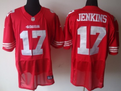 Nike San Francisco 49ers #17 A.J. Jenkins Red Elite Jersey