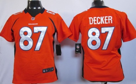 Nike Denver Broncos #87 Eric Decker Orange Game Womens Jersey