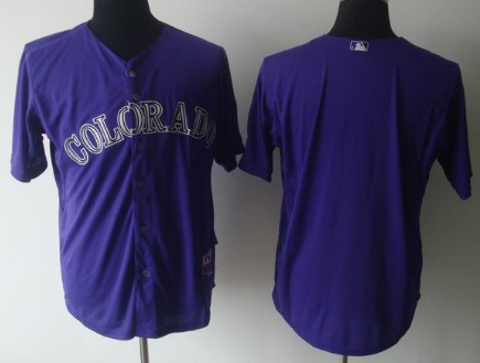 Colorado Rockies Blank Purple Jersey