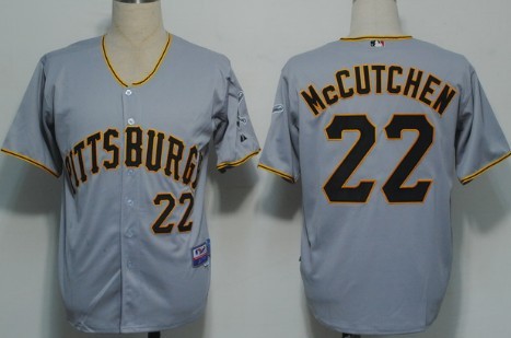 Pittsburgh Pirates #22 Andrew McCutchen Gray Jersey