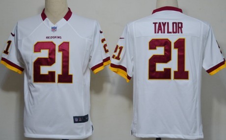 Nike Washington Redskins #21 Sean Taylor White Game Jersey 