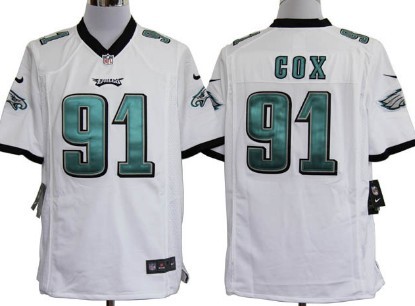 Nike Philadelphia Eagles #91 Fletcher Cox White Game Jersey 