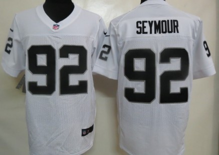 Nike Oakland Raiders #92 Richard Seymour White Elite Jersey 