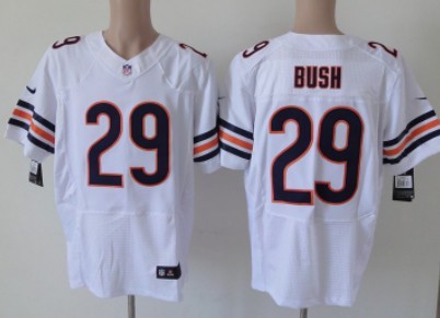 Nike Chicago Bears #29 Michael Bush White Elite Jersey