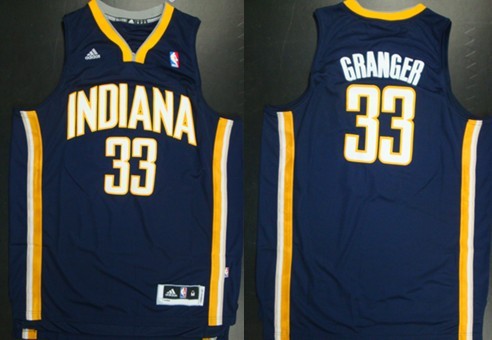 Indiana Pacers #33 Danny Granger Revolution 30 Swingman Navy Blue Jersey 