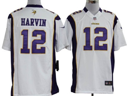 Nike Minnesota Vikings #12 Percy Harvin White Game Jersey 