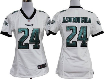 Nike Philadelphia Eagles #24 Nnamdi Asomugha White Game Womens Jersey