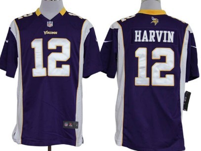 Nike Minnesota Vikings #12 Percy Harvin Purple Game Jersey 