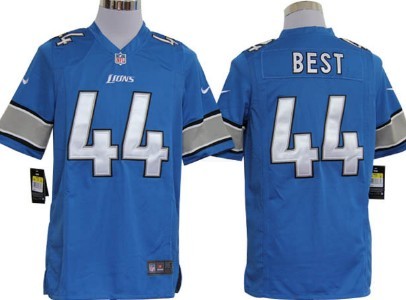 Nike Detroit Lions#44 Jahvid Best Light Blue Game Jersey 