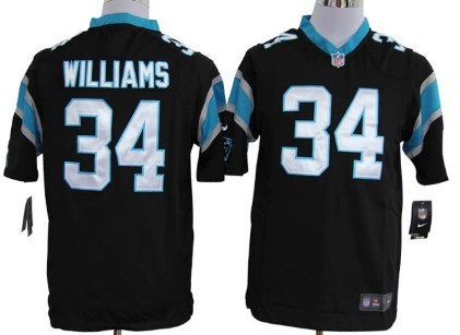 Nike Carolina Panthers #34 DeAngelo Williams Black Game Jersey 