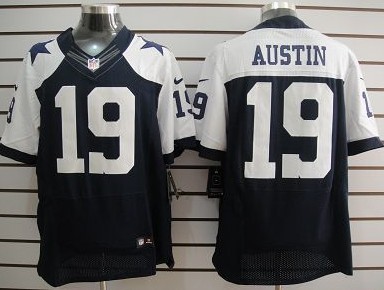 Nike Dallas Cowboys #19 Miles Austin Blue Thanksgiving Elite Jersey 