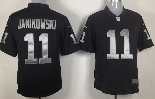 Nike Oakland Raiders #11 Sebastian Janikowski Black Game Jersey 