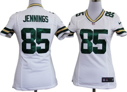 Nike Green Bay Packers #85 Greg Jennings White Game Womens Jersey