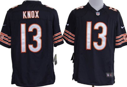 Nike Chicago Bears #13 Johnny Knox Blue Game Jersey 