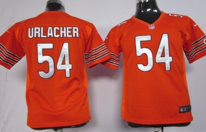 Nike Chicago Bears #54 Brian Urlacher Orange Game Kids Jersey 